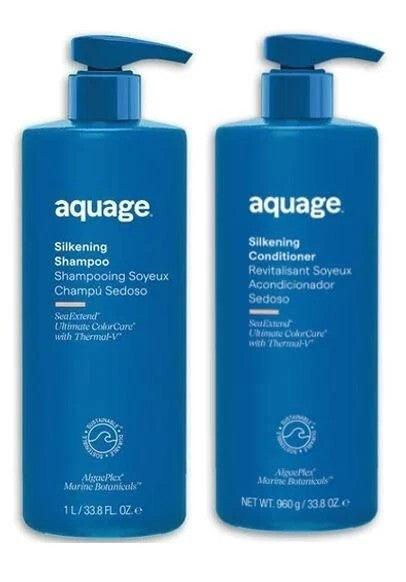 Aquage Silkening Shampoo & Conditioner 33.8 fl.oz Duo