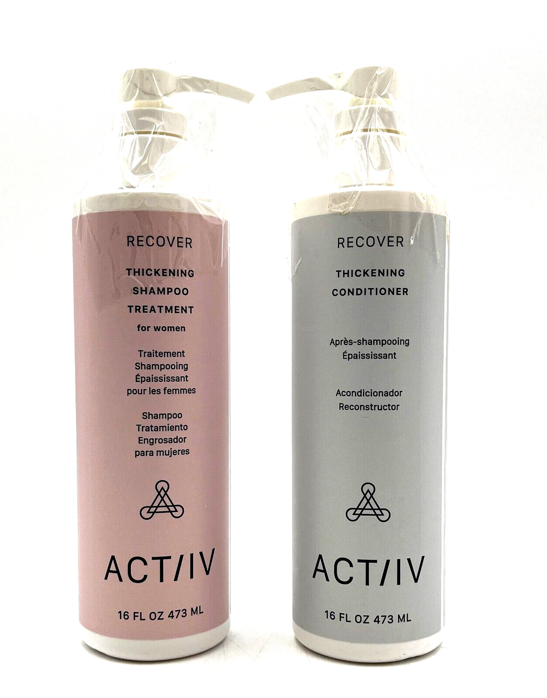 ACTiiv Recover Thickening Shampoo Treatment For Women & Conditioner 16 oz Duo