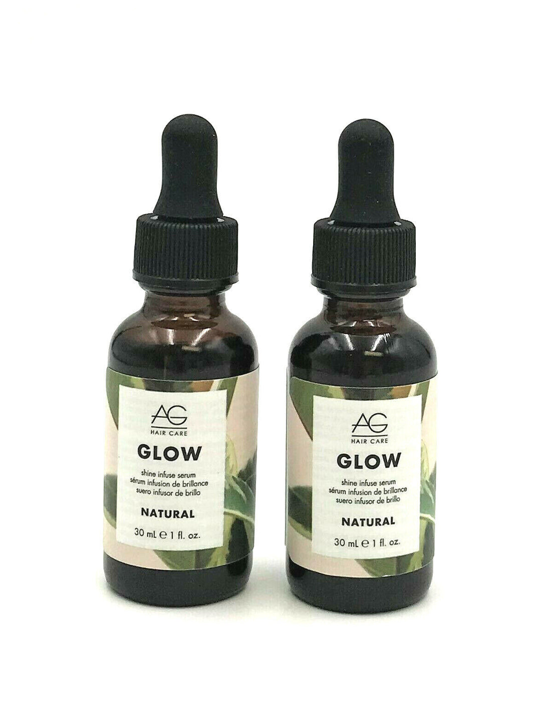 AG Hair Glow Shine Infuse Serum Natural 1 oz-Pack of 2