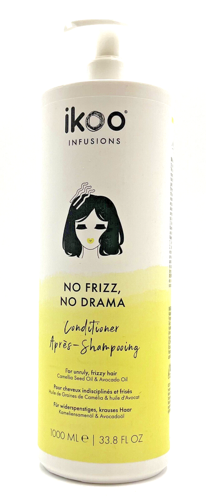 Ikoo No Frizz No Drama Conditioner For Unruly,Frizzy Hair 33.8 oz