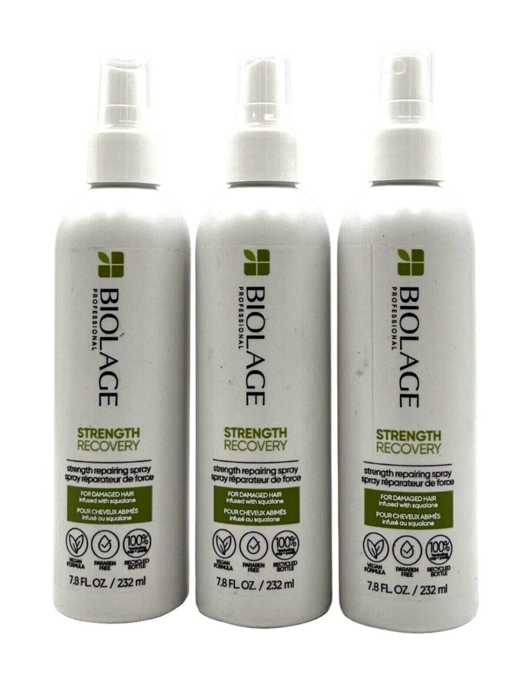 Biolage Strength Recovery Strength Repairing Spray 7.8 oz Vegan-3 Pack