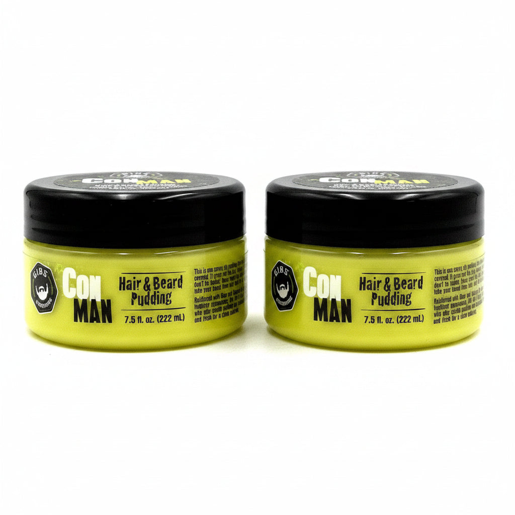 GIBS Con Man Hair &amp; Beard Pudding 7.5 oz-2 Pack