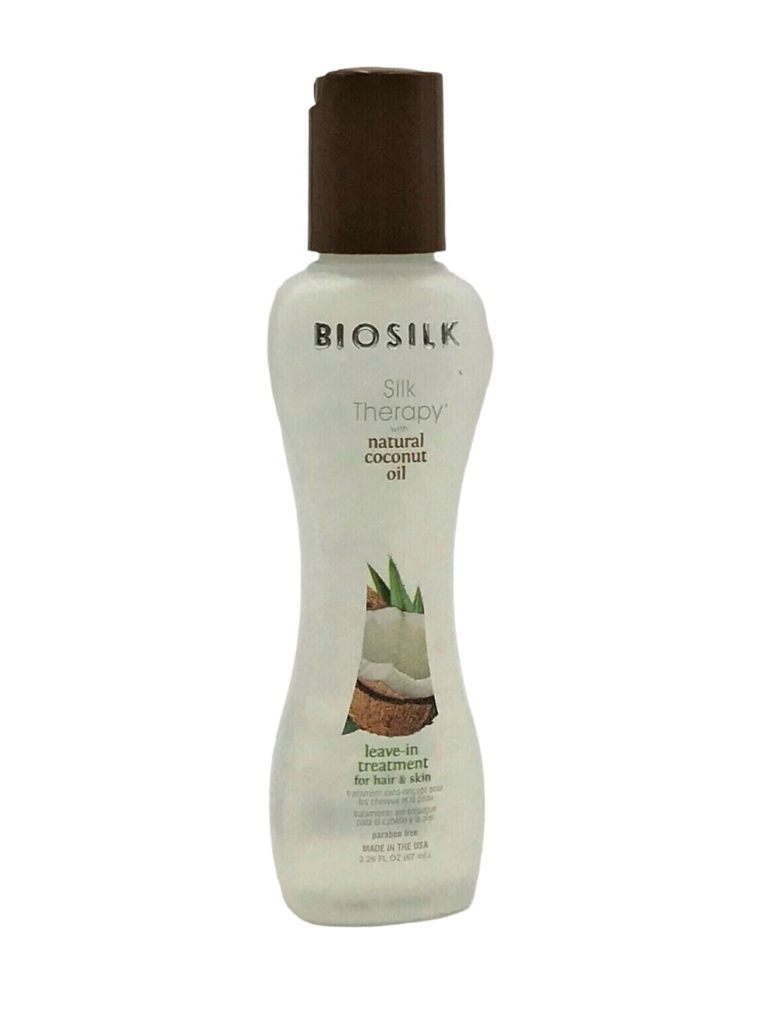 Biosilk Silk Therapy Leave In Treatment Coconut Oil Hair & Skin 2.26 oz