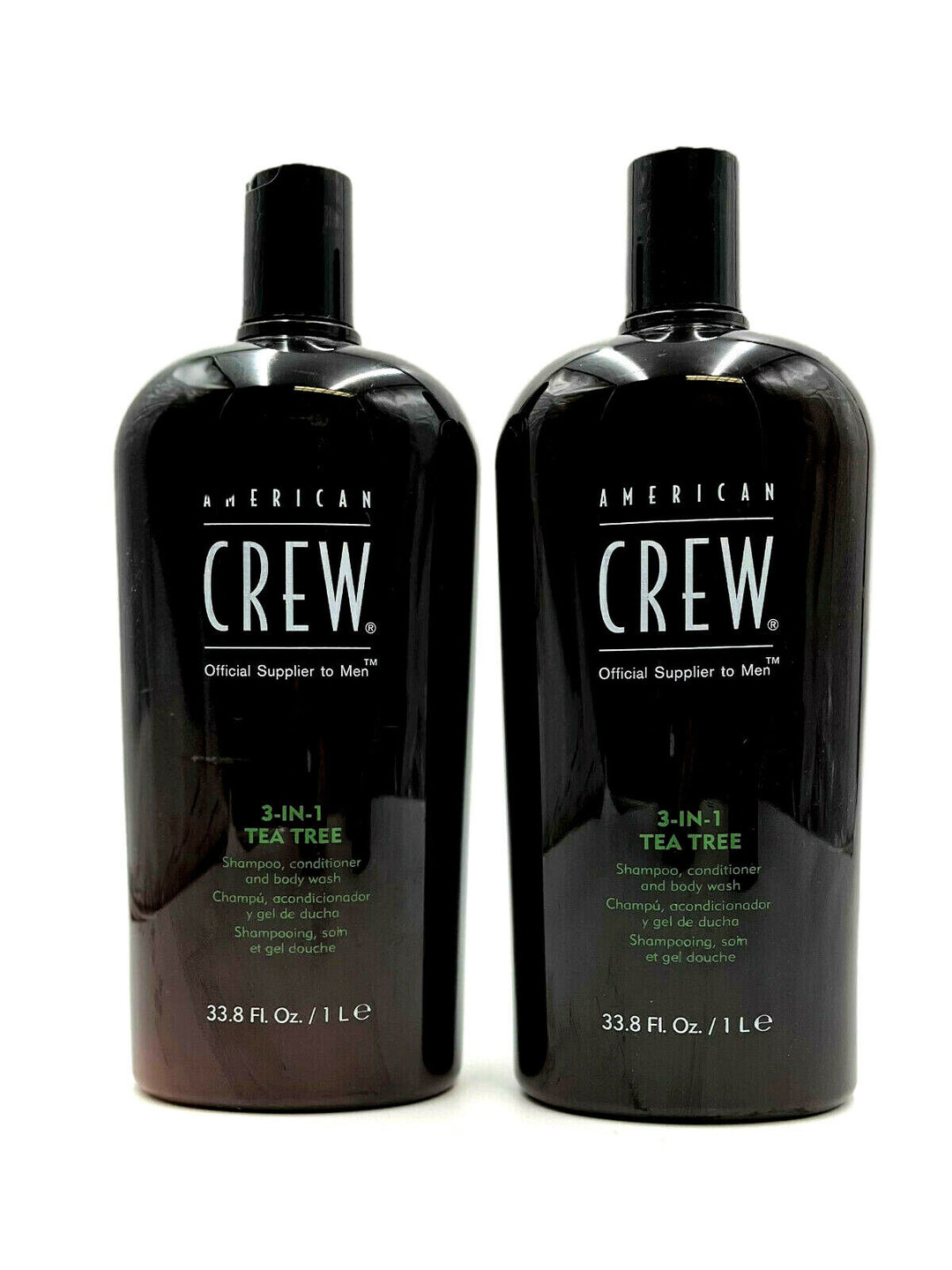 American Crew 3-In-1 Tea Tree Shampoo,Conditioner & Body Wash 33.8 oz-Pack of 2