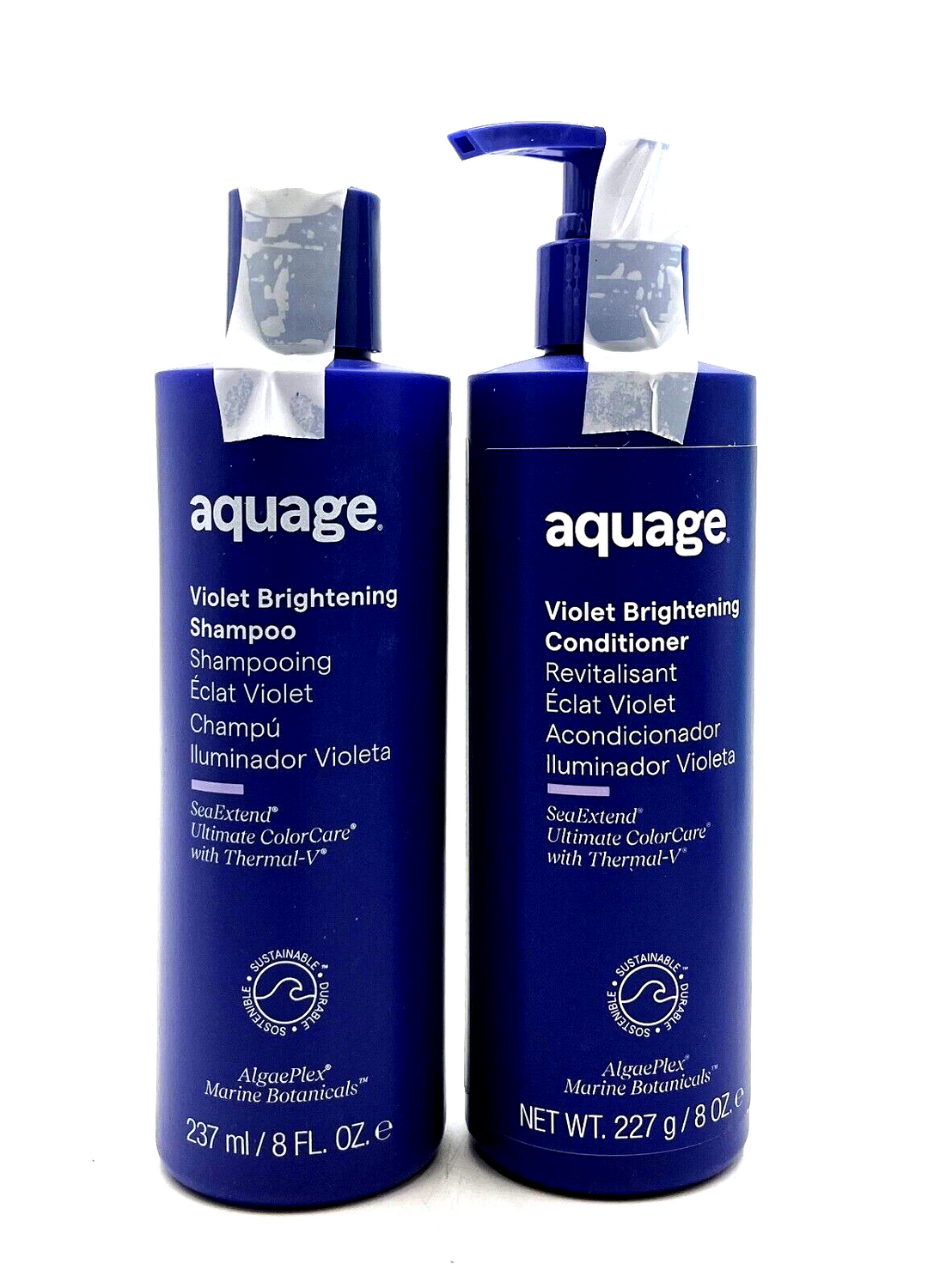 Aquage Violet Brightening Shampoo & Conditioner 8 oz Duo