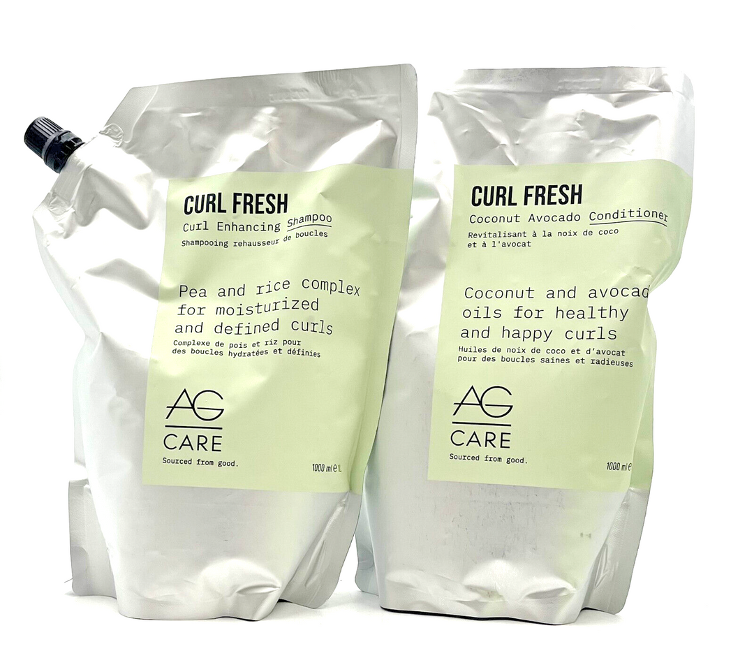 AG Care Curl Fresh Curl Enhancing Shampoo & Conditioner 33.8 oz Duo