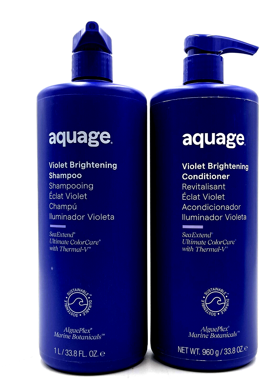 Aquage Violet Brightening Shampoo & Conditioner 33.8 oz Duo