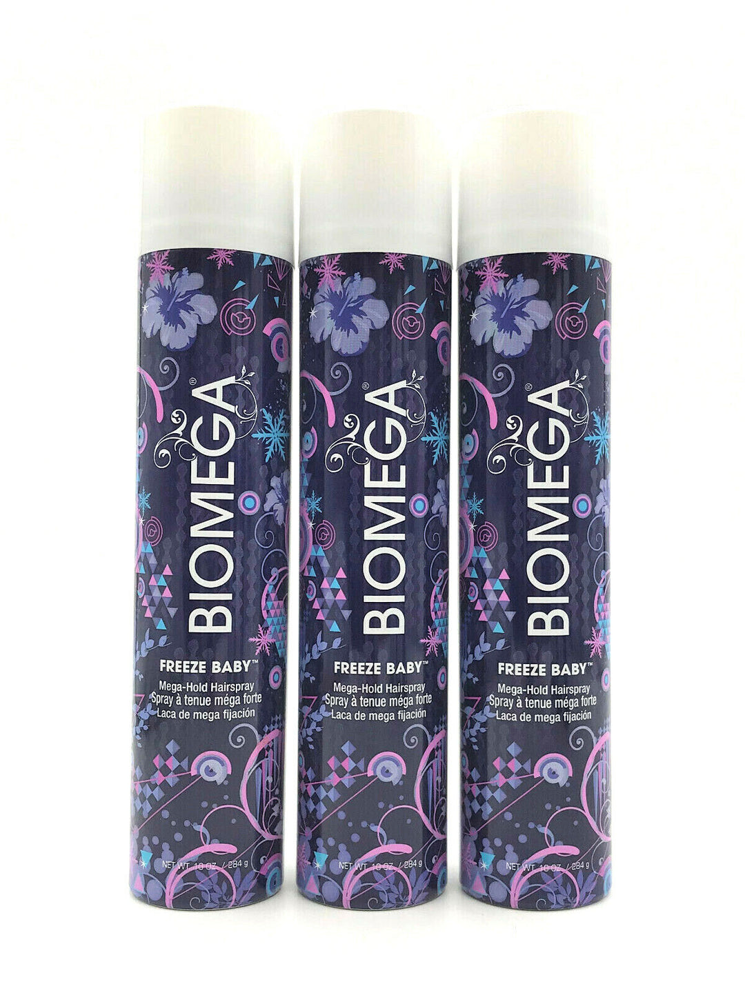 Aquage Biomega Freeze Baby Mega-Hold Hairspray 10 oz-Pack of 3