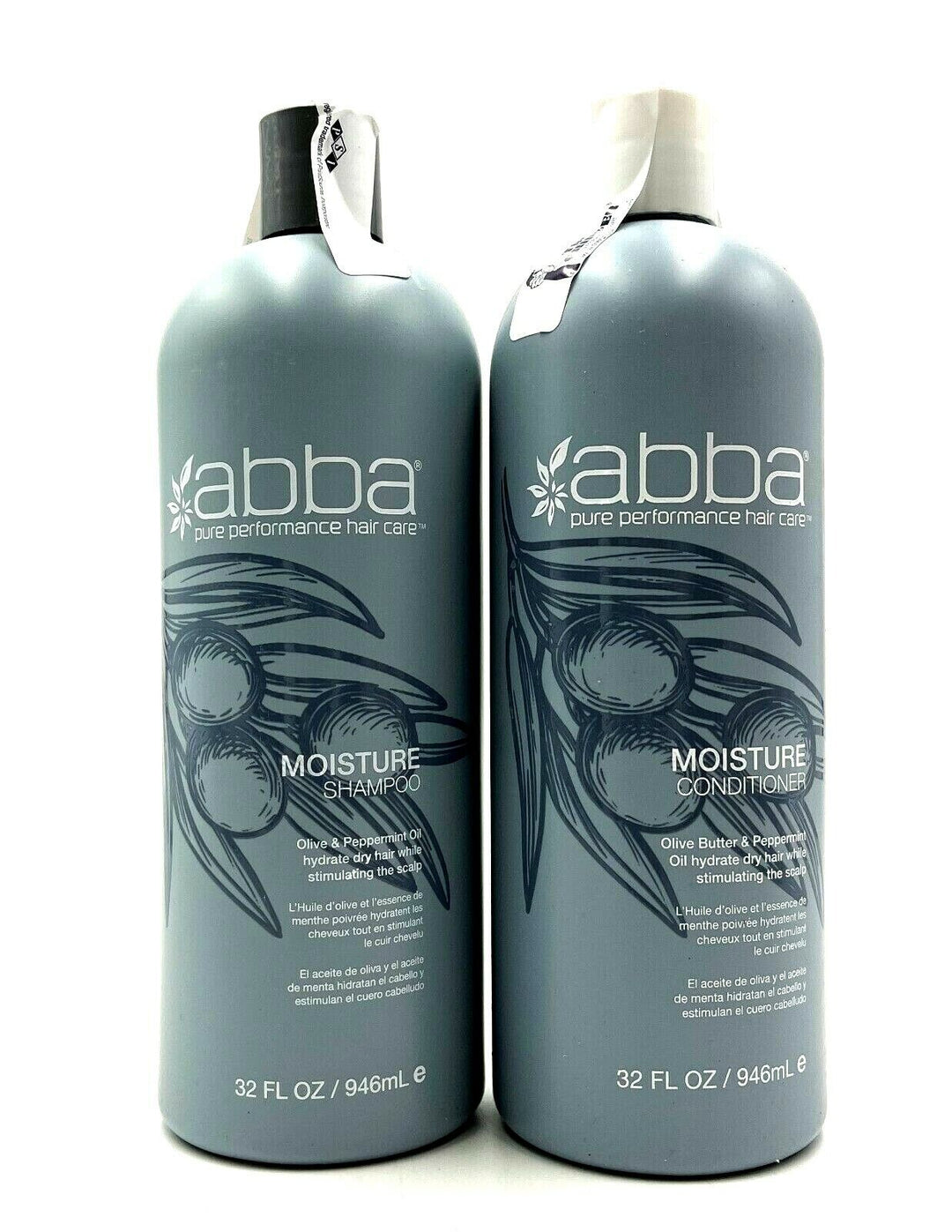 Abba Hair Care Moisture Shampoo & Conditioner For Dry Hair 32 oz Duo