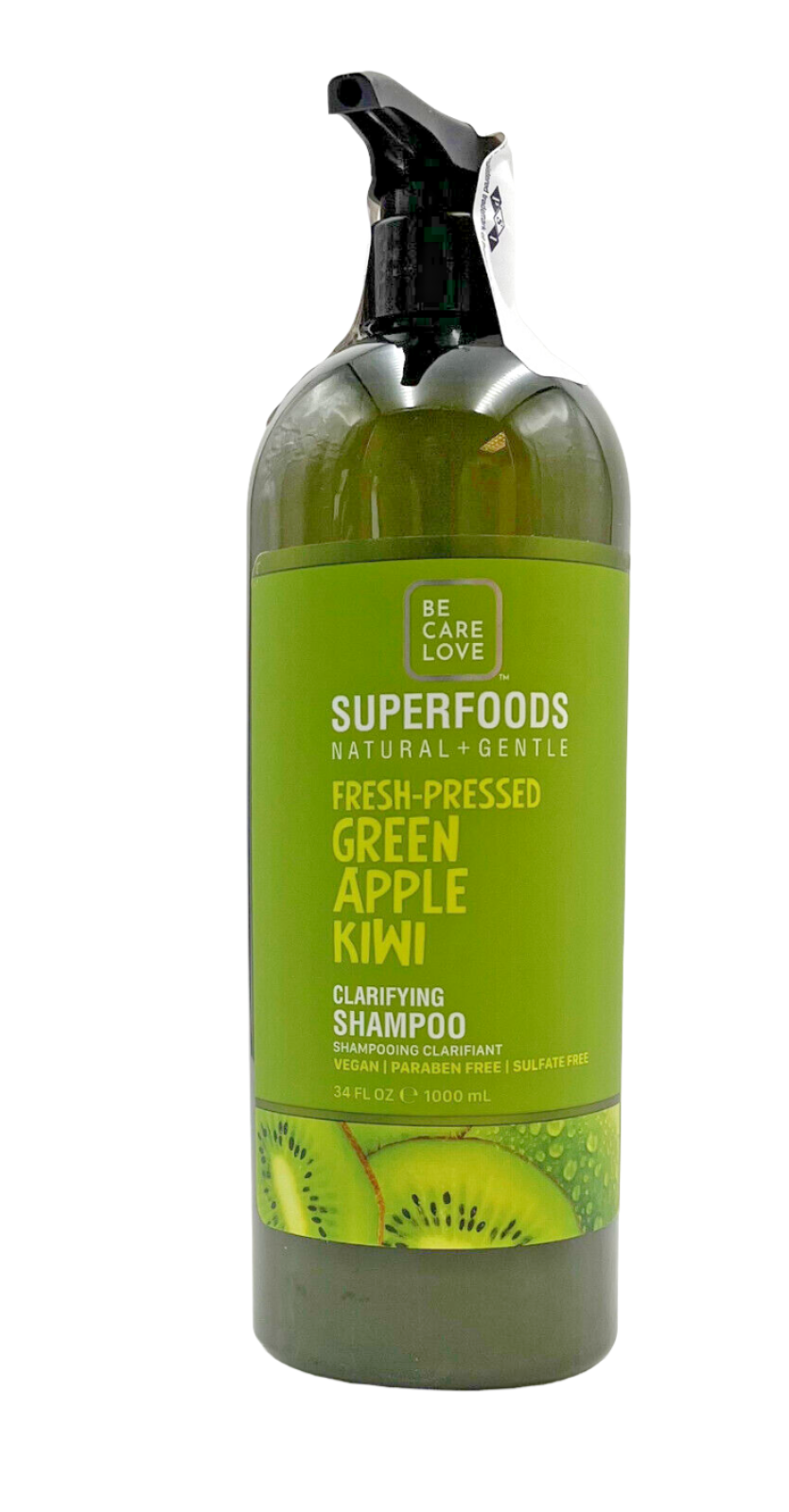 Be Care Love Superfoods Fresh Pressed Green Apple Kiwi Clarifying Shampoo 34 oz