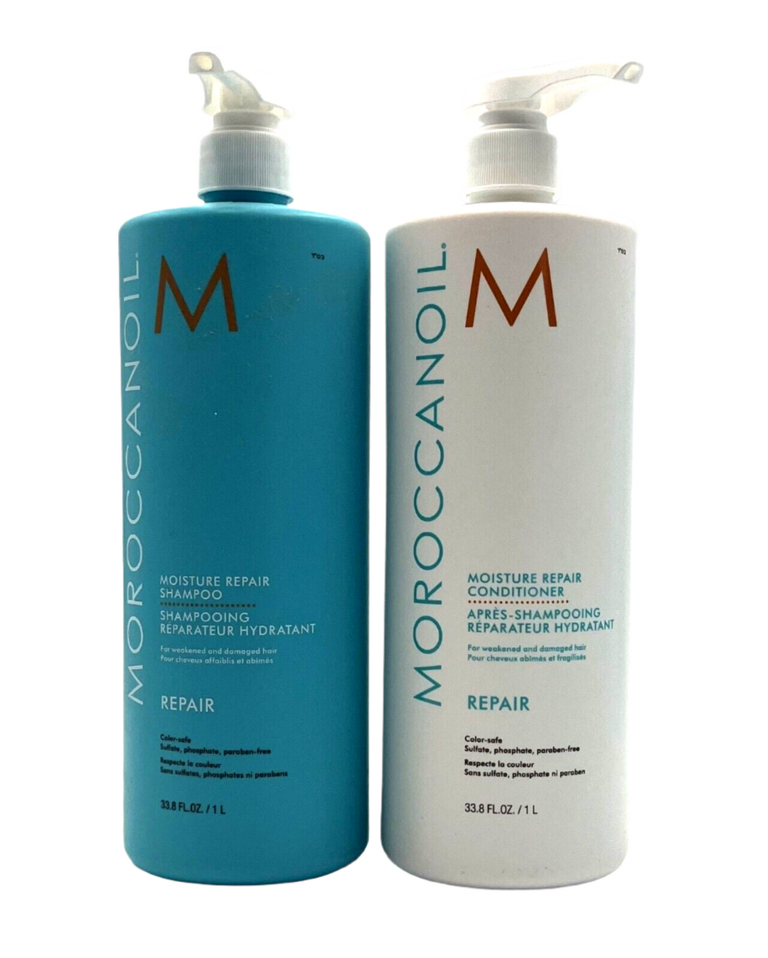 Moroccanoil Moisture Repair Shampoo & Conditioner - Weakened & Damaged Hair 33.8 oz