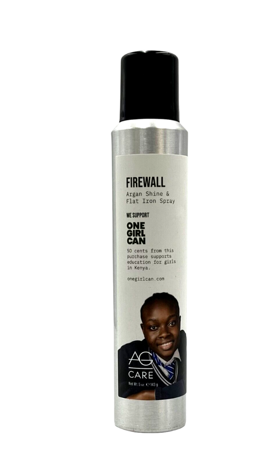 AG Care Firewall Argan Shine Flat Iron Spray-One Girl Can- 5 oz