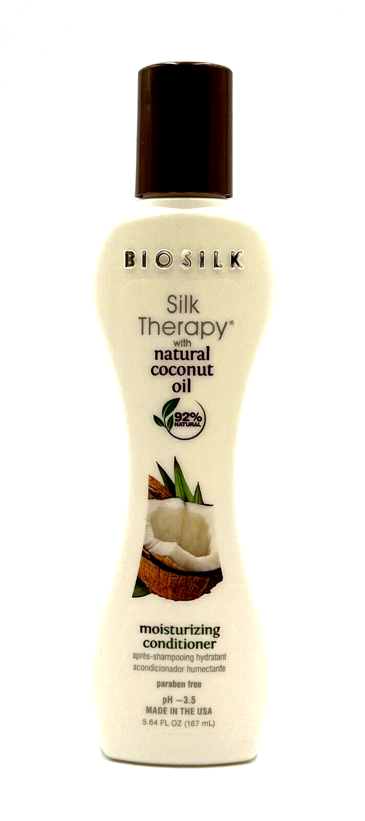 Biosilk Silk Therapy Natural Coconut Oil Moisturizing Shampoo 5.64 oz