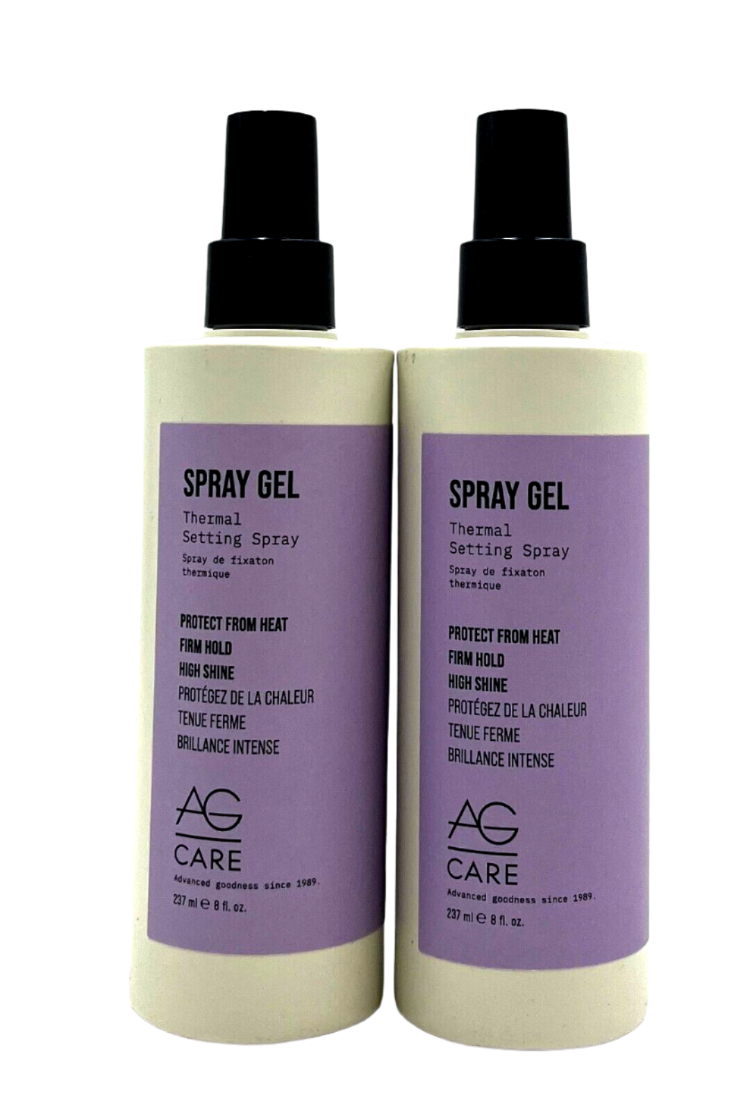 AG Care Spray Gel Thermal Setting Spray Protect From Heat Firm Hold 8 oz-2 Pack