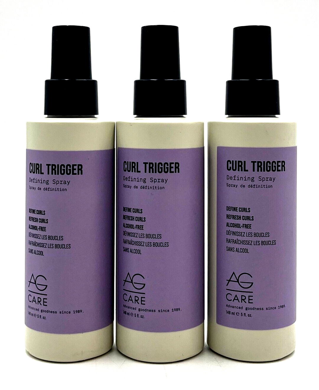 AG Care Curl Trigger Defining Spray Define Curls Refresh Curls 5 oz-3 Pack