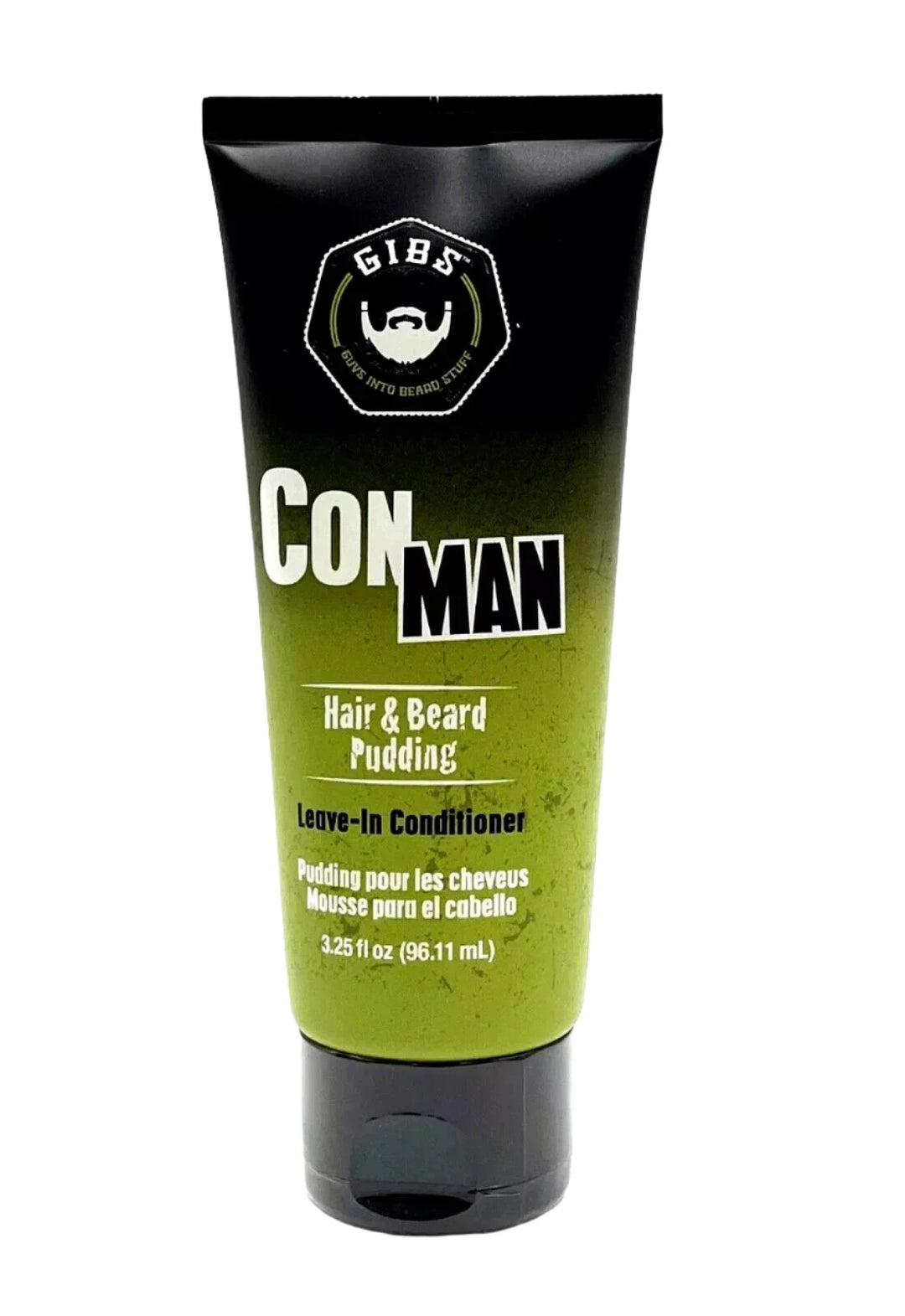 GIBS Con Man Hair & Beard Pudding Leave In Conditioner 3.25 oz