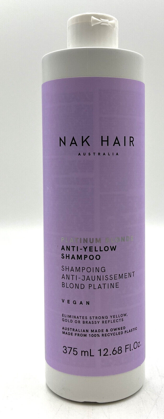 Nak Hair Australia Platinum Blonde Anti-Yellow Shampoo 12.68 fl. oz