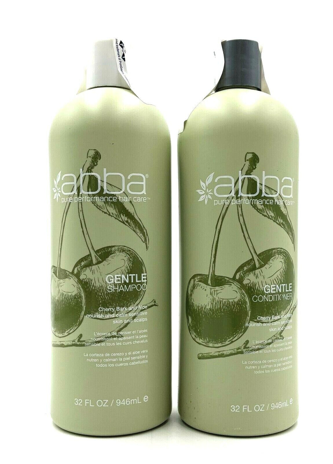 Abba Hair Care Gentle Shampoo & Conditioner For Sensitive Skin & Scalp 32 oz Duo