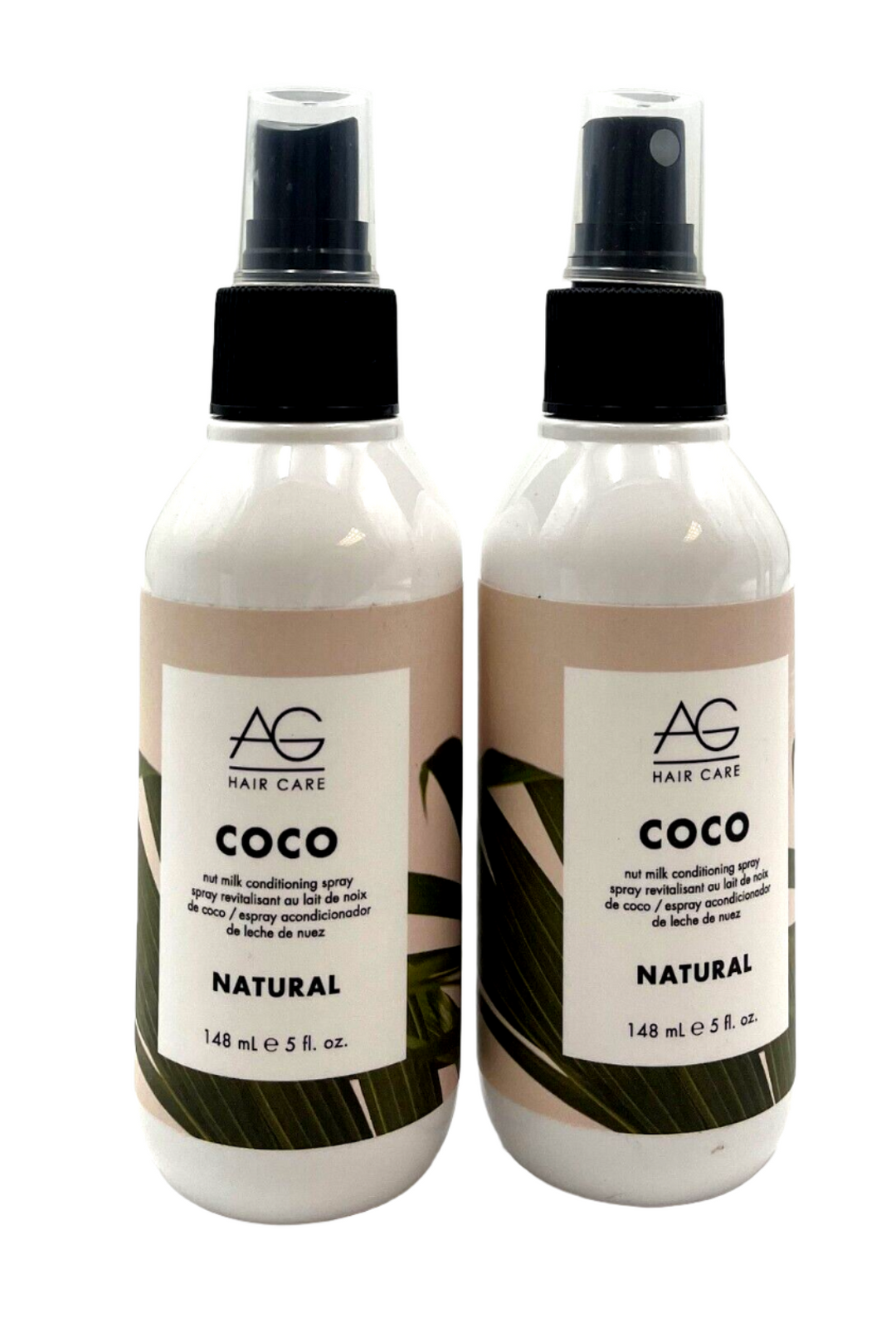 AG Hair Coco Natural Nut Milk Conditioning Spray 5 oz-2 Pack