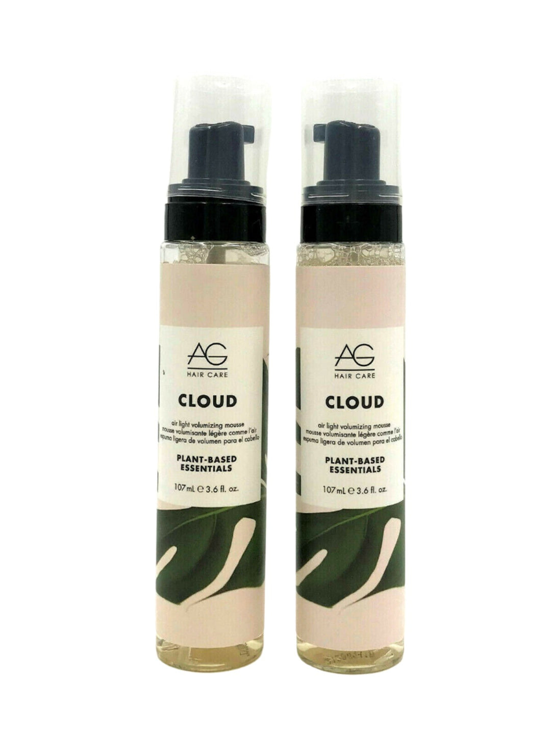 AG Hair Cloud Air Light Volumizing Mousse Plant-Based Essentials 3.6 oz-2 Pack