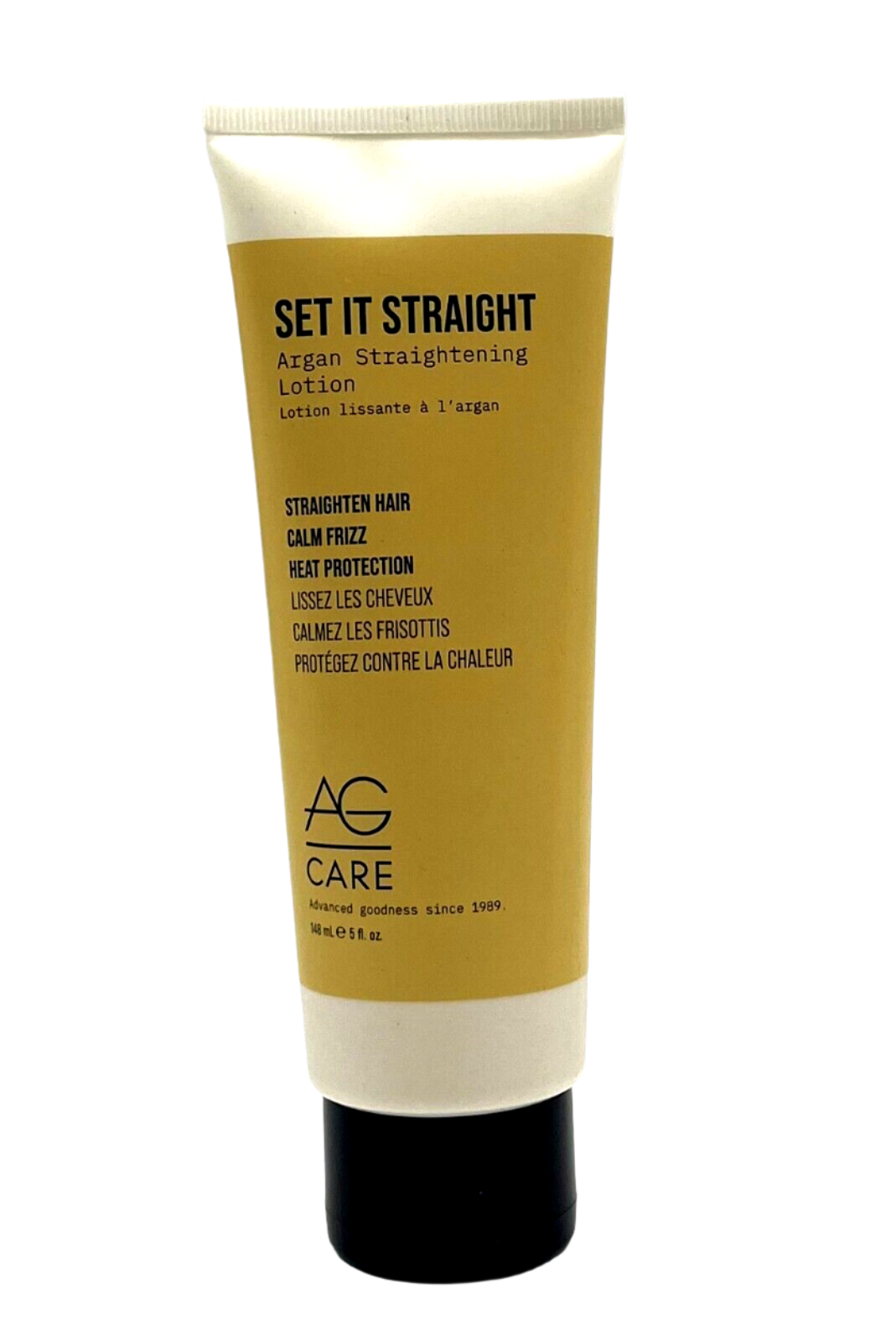 AG Care Set It Straight Argan Straightening Lotion Frizz Heat Protection 5 oz