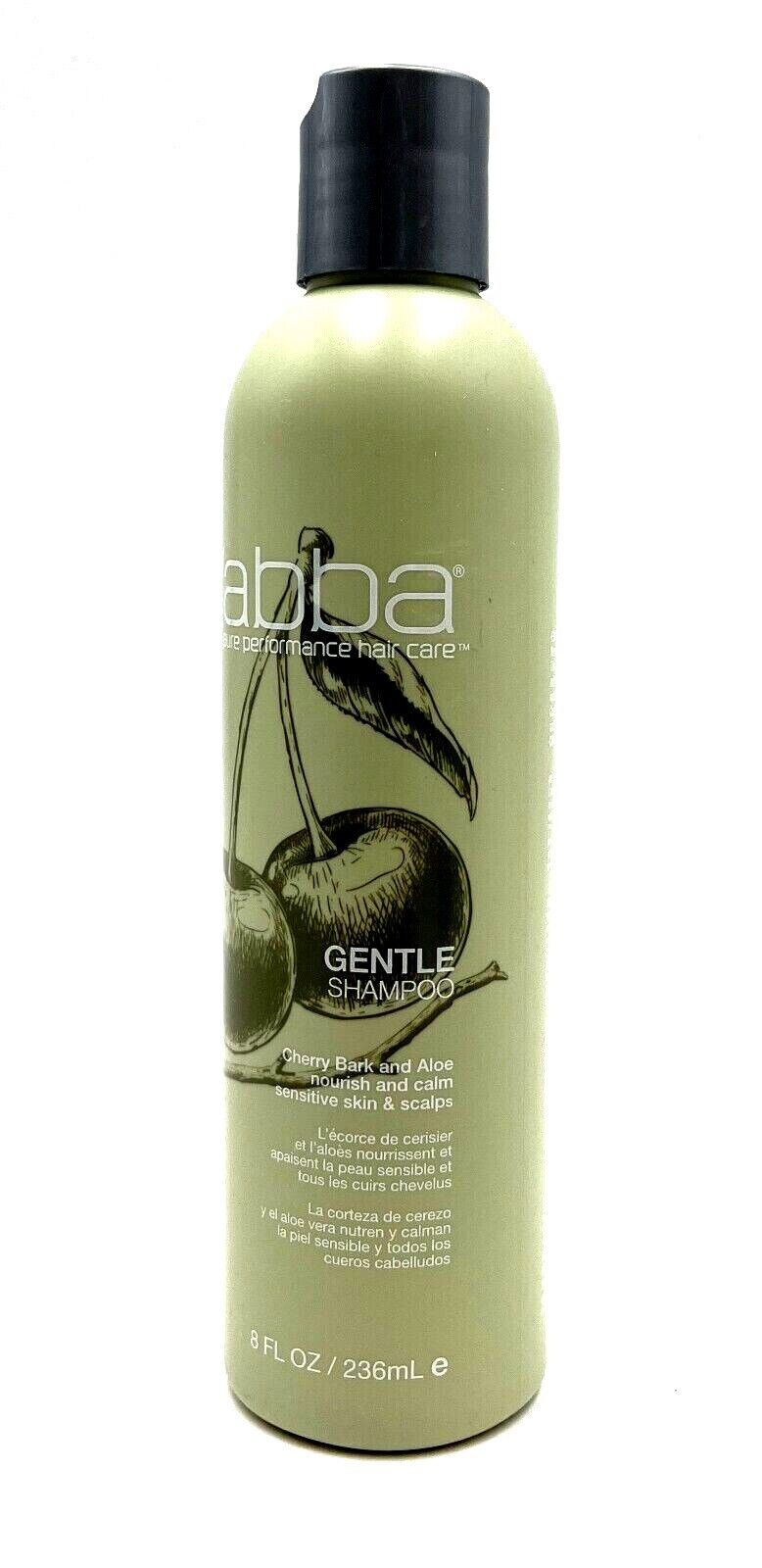 Abba Hair Care Gentle Shampoo Cherry Bark & Aloe - Sensitive Skin & Scalps 8 oz