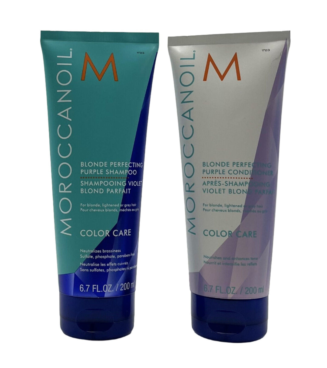 Moroccanoil Blonde Perfecting Purple Shampoo & Conditioner 6.7 oz Duo