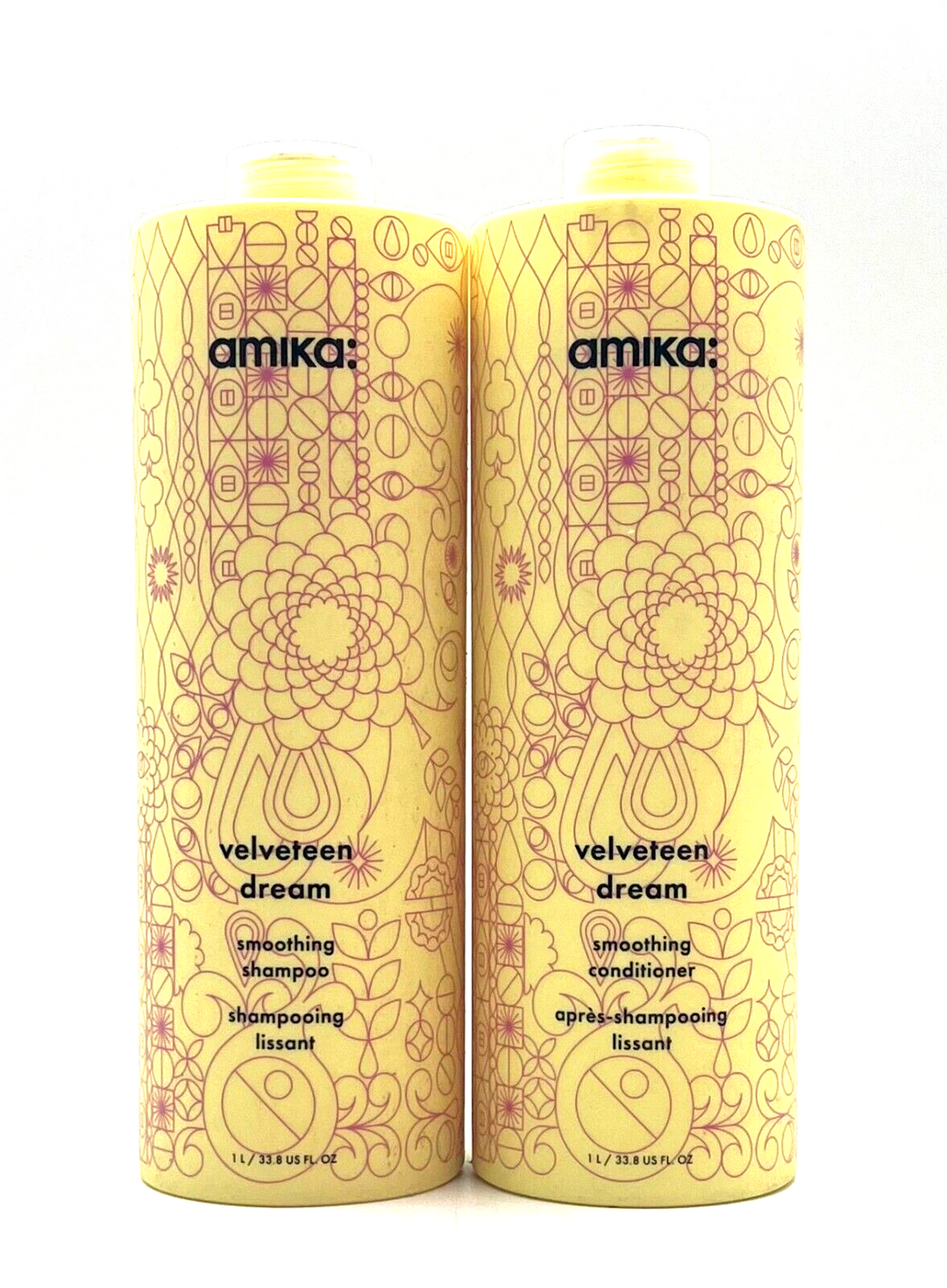 Amika Velveteen Dream Smoothing Shampoo & Conditioner 33.8 oz Duo