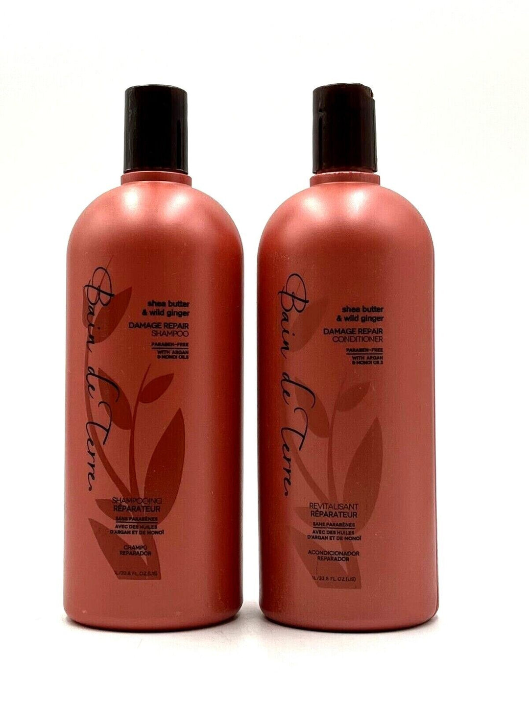 Bain De Terre Shea Butter & Wild Ginger Damage Repair Shampoo & Conditioner 33.8 Duo