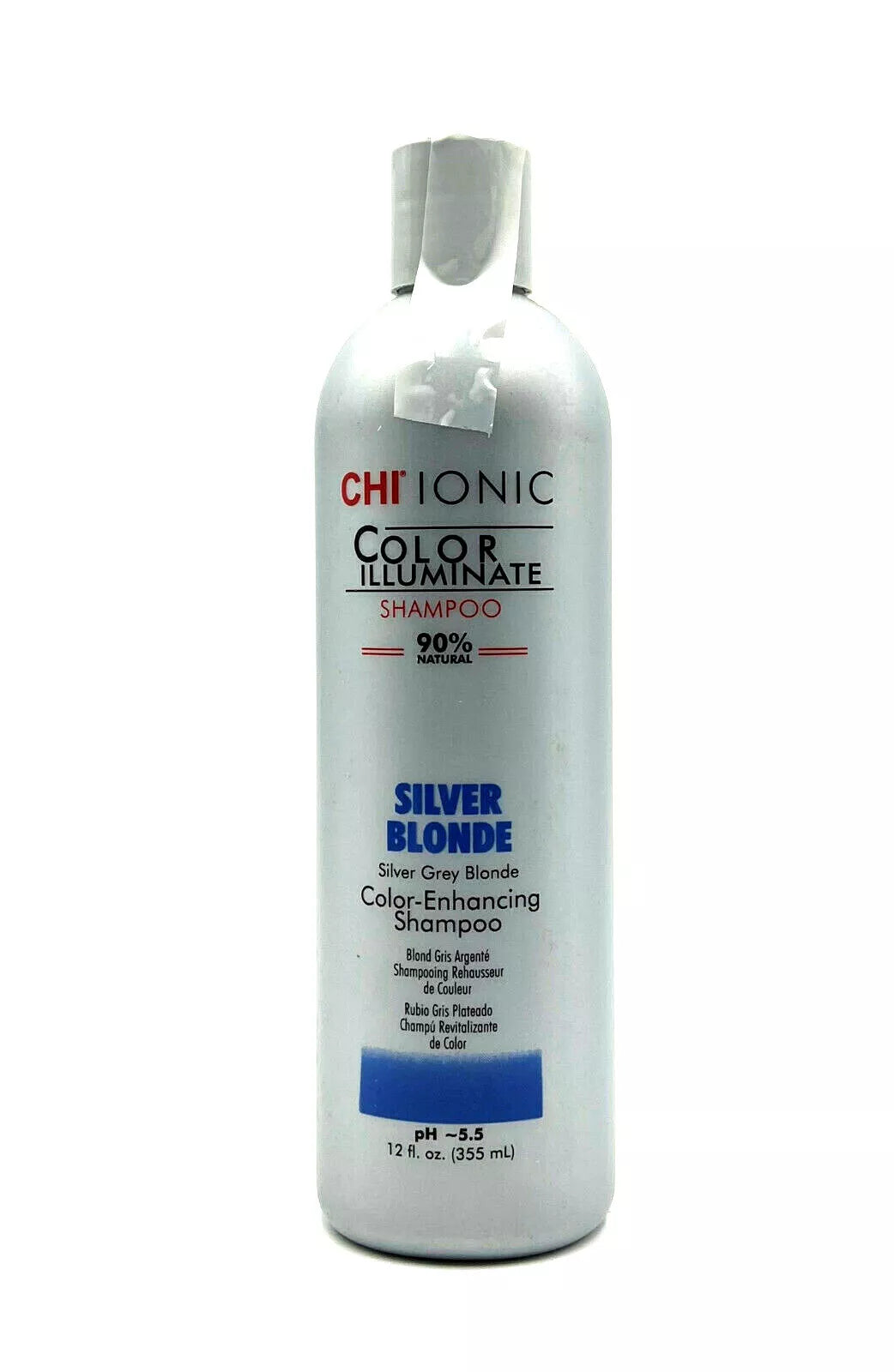 CHI Ionic Color Illuminate Shampoo 90% Natural Silver Blonde Shampoo 12 oz