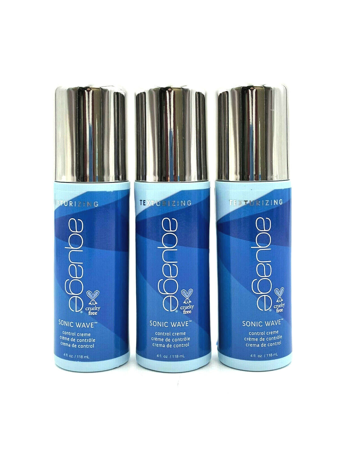 Aquage Sonic Wave Control Creme 4 oz-Pack of 3