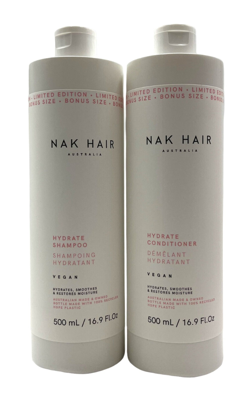 Nak Hair Australia Hydrate Shampoo & Conditioner 12.68 oz Duo