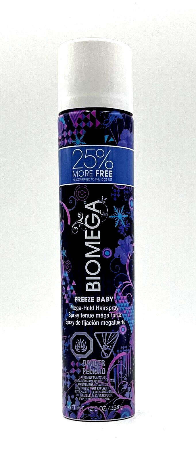 Aquage Biomega Freeze Baby Mega Hold Hairspray 25% More 12.5 oz