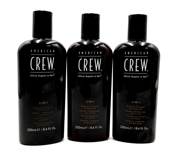 American Crew 3-IN-1 Shampoo, Conditioner, Body Wash 8.4 oz