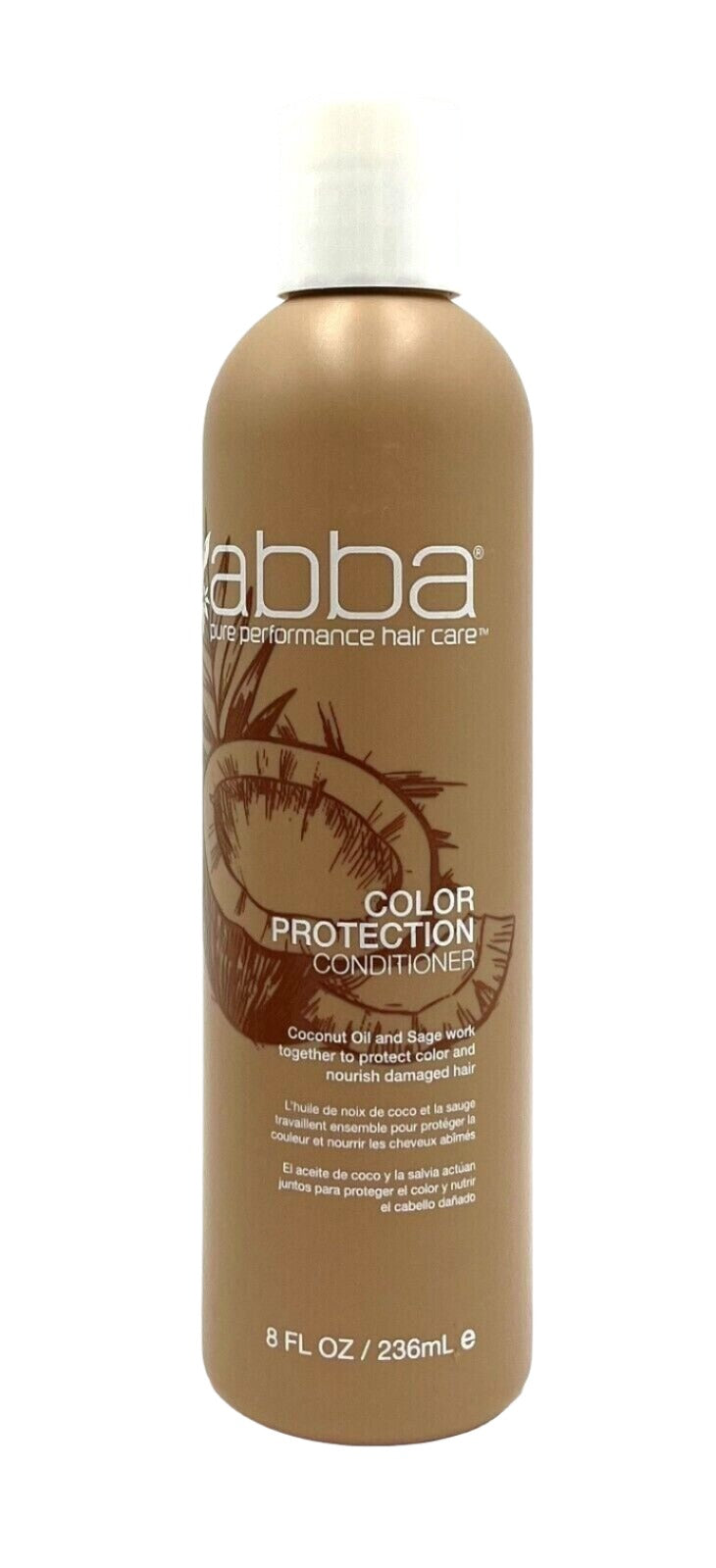 Abba Hair Care Color Protection Conditioner Coconut Oil & Sage - Damaged Hair 8 oz