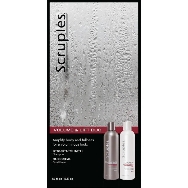 Scruples Structure Bath Shampoo 12 oz &amp; Quickseal Conditioner 8.5 oz Duo